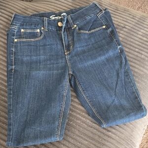 Seven7 Dark Blue High Rise Skinny